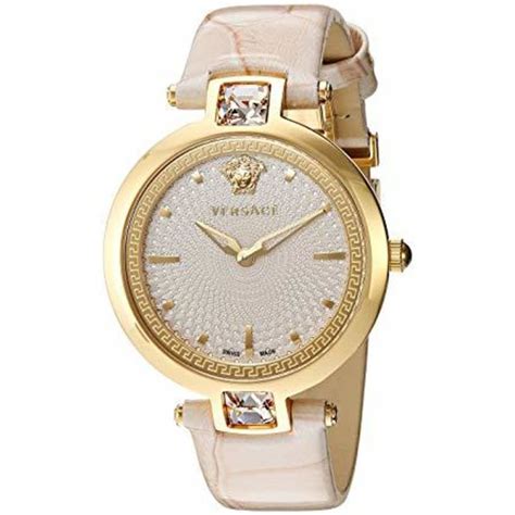 versace women's crystal gleam model van050016|Versace Olympo Crystal Gleam White Dial Leather .